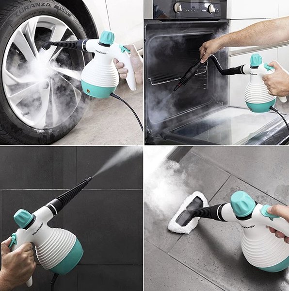 Innovagoods Steany 9-in-1 multifunctional handheld steam cleaner.