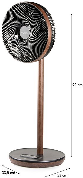 Ventilator DOMO DO8155 Standventilator mit 3D-Oszillation - Wood Style ...