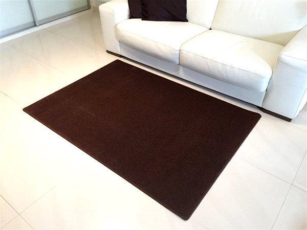 Koberec Kusový koberec Eton hnedý ovál 80 × 150 cm ...