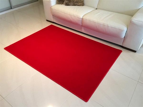 Koberec Kusový koberec Eton červený ovál 80 × 150 cm ...