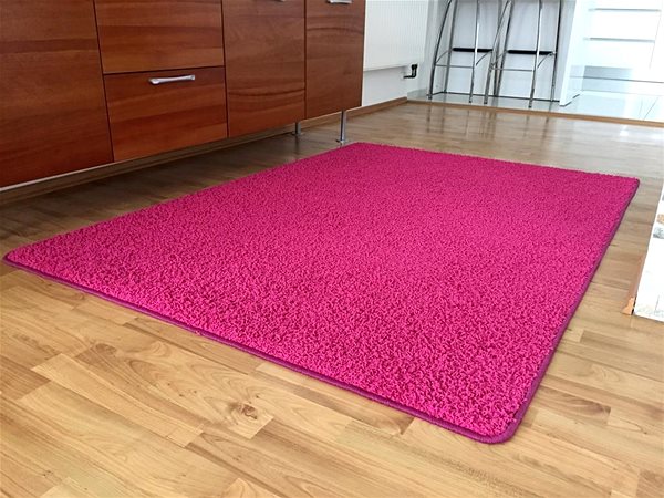 Koberec Kusový koberec Color shaggy ružový ovál 80 × 150 cm ...