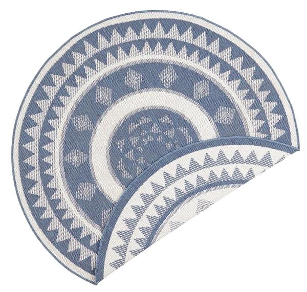 Koberec Kusový koberec Twin Supreme 103414 Jamaica blue creme kruh 140 × 140 o cm ...