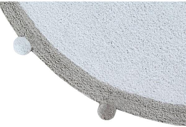 Koberec Prírodný koberec, ručne tkaný Bubbly Soft Blue 120 × 120 cm ...