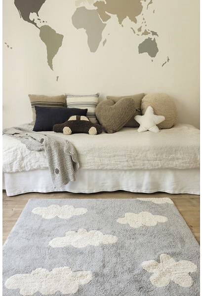 Koberec Prírodný koberec, ručne tkaný Clouds Grey 120 × 160 cm ...