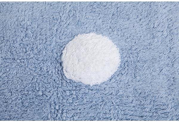 Koberec Prírodný koberec, ručne tkaný Polka Dots Blue-White 120 × 160 cm ...