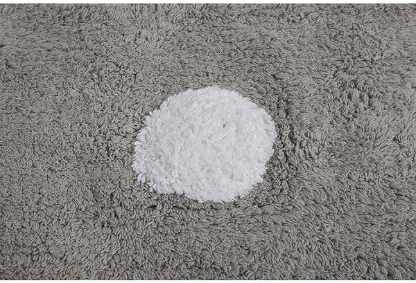 Koberec Prírodný koberec, ručne tkaný Polka Dots Grey-White 120 × 160 cm ...