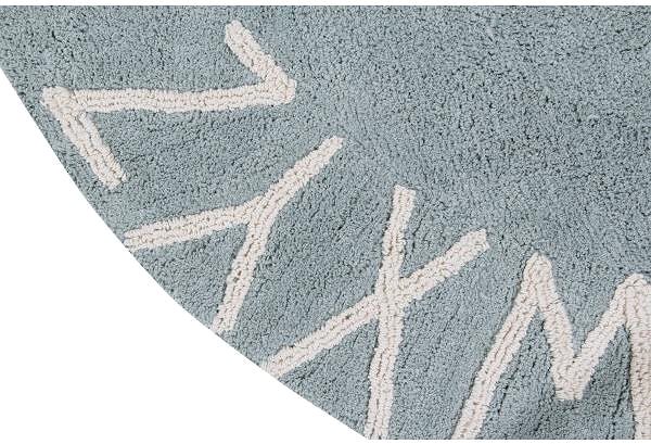 Koberec Prírodný koberec, ručne tkaný Round ABC Vintage Blue-Natural 150 × 150 cm ...