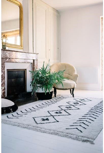 Koberec Prírodný koberec, ručne tkaný Bereber Rhombs 120 × 170 cm ...
