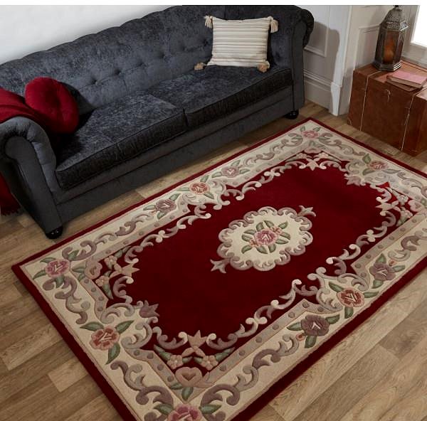 Koberec Ručne všívaný kusový koberec Lotus premium Red 75 × 150 cm ...