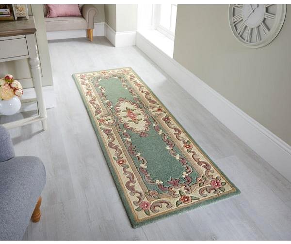 Koberec Ručne všívaný kusový koberec Lotus premium Green 120 × 180 cm ...