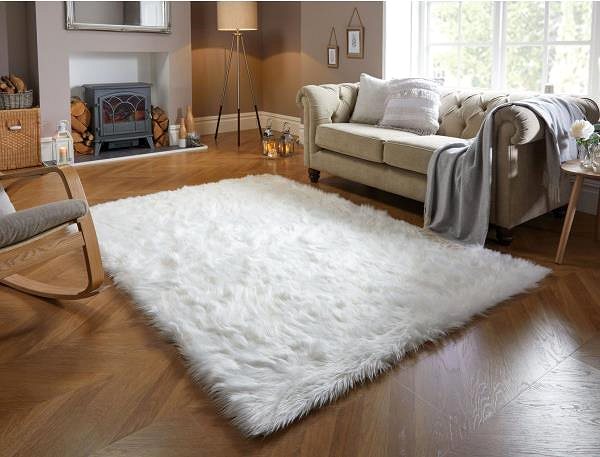 Koberec Kusový koberec Faux Fur Sheepskin Ivory 160 × 230 cm ...