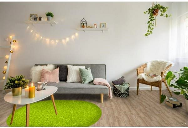 Koberec Kusový zelený koberec Eton ovál 50 × 80 cm ...