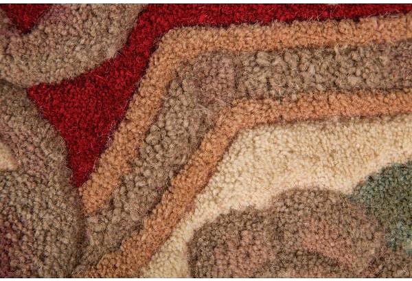 Koberec Ručne všívaný kusový koberec Lotus premium Red kruh 120 × 120 cm ...