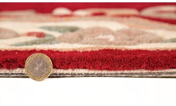 Koberec Ručne všívaný kusový koberec Lotus premium Red kruh 120 × 120 cm ...