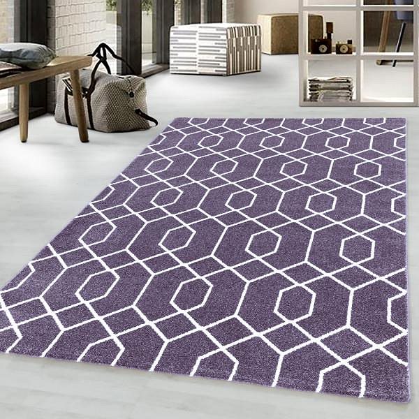 Koberec Kusový koberec Efor 3713 violet 80 × 150 cm ...