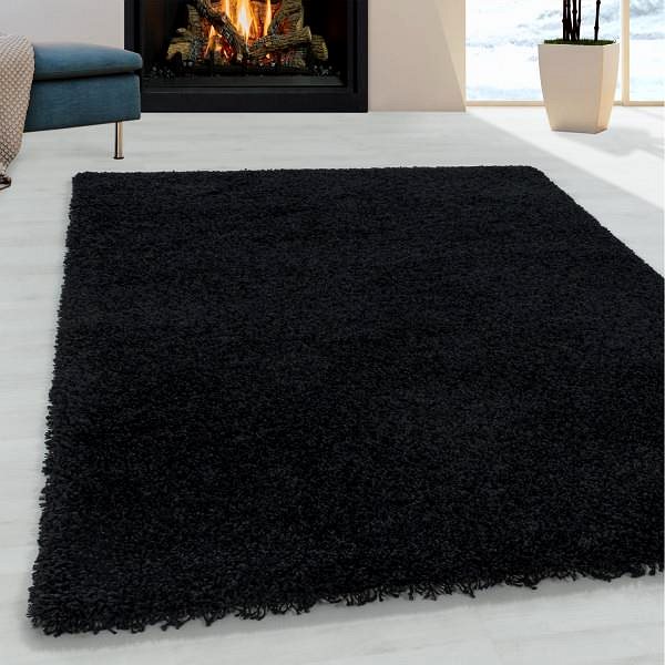Koberec Kusový koberec Sydney Shaggy 3000 black 80 × 150 cm ...