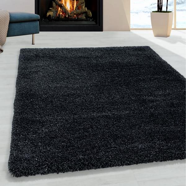 Koberec Kusový koberec Fluffy Shaggy 3500 anthrazit 60 × 110 cm ...