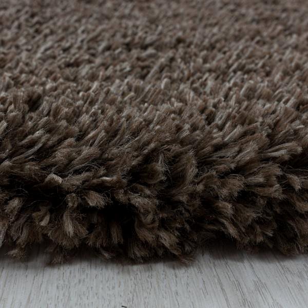 Koberec Kusový koberec Fluffy Shaggy 3500 brown kruh 120 × 120 o cm ...