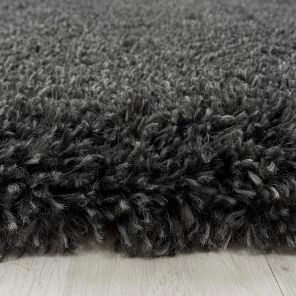 Koberec Kusový koberec Fluffy Shaggy 3500 grey kruh 160 × 160 o cm ...