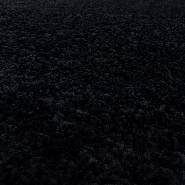 Koberec Kusový koberec Sydney Shaggy 3000 black kruh 80 × 80 (priemer) cm ...