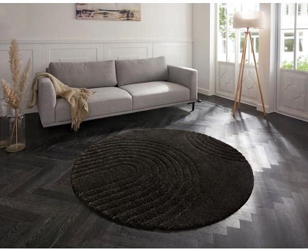 Koberec Kusový koberec Norwalk 105105 dark grey 160 × 160 cm ...