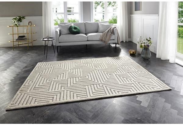 Koberec Kusový koberec New York 105093 Cream, grey 120 × 170 cm ...