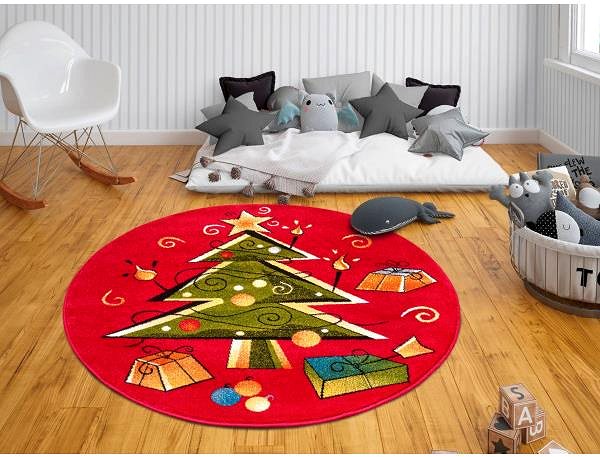 Koberec Detský koberec New Adventures 105314 Red Green Multicolor 80 × 80 o cm ...