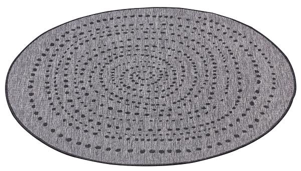 Koberec Kusový koberec Twin-Wendeteppiche 105418 Night Silver kruh 200 × 200 cm priemer ...