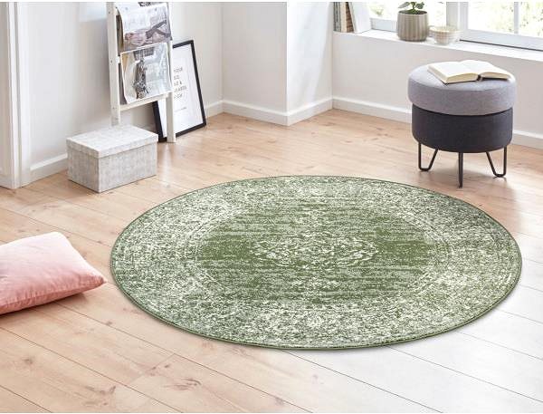 Koberec Kusový koberec Gloria 105519 Green kruh 160 × 160 cm ...