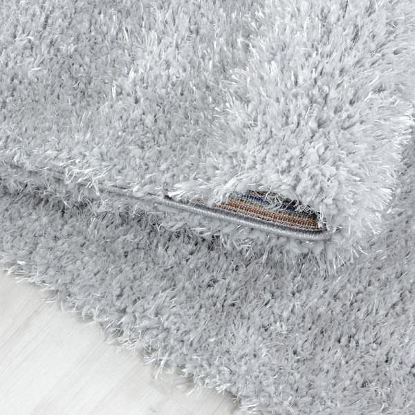 Koberec Kusový koberec Brilliant Shaggy 4200 Silver kruh 160 × 160 (priemer) cm ...