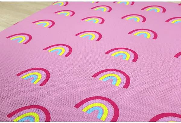 Koberec Detský penový koberec Pink rainbows 100 × 140 cm ...