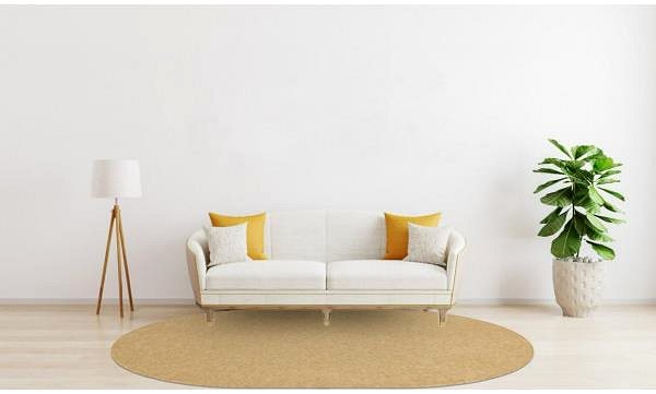 Koberec Kusový béžový koberec Eton ovál 57 × 120 cm ...