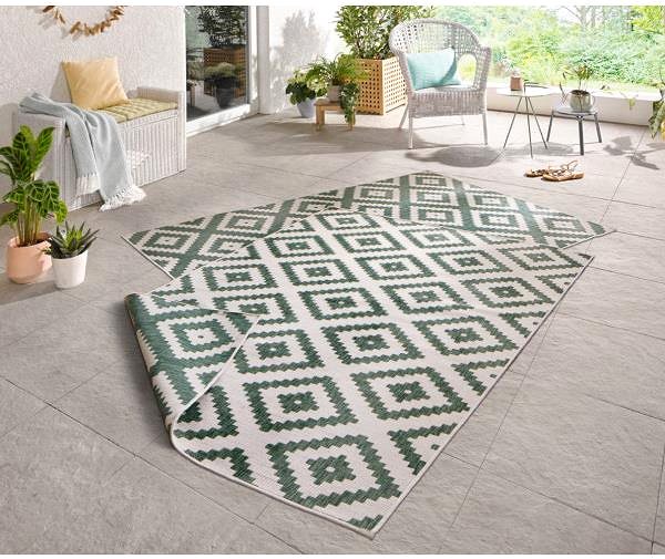 Koberec Kusový koberec Twin-Wendeteppiche 103131 grün creme 80 × 350 cm ...