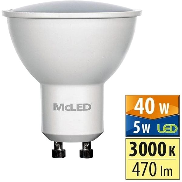 LED Bulb McLED LED GU10, 5W, 3000K, 470lm ...