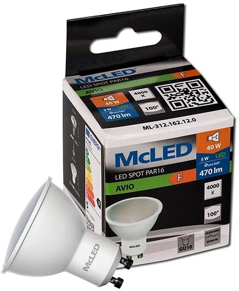 LED Bulb McLED LED GU10, 5W, 4000K, 470lm ...