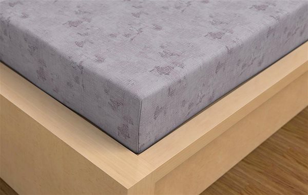 Prostěradlo Kvalitex Saténové prostěradlo Luxury Collection 200 × 200 cm Mramor fialový ...