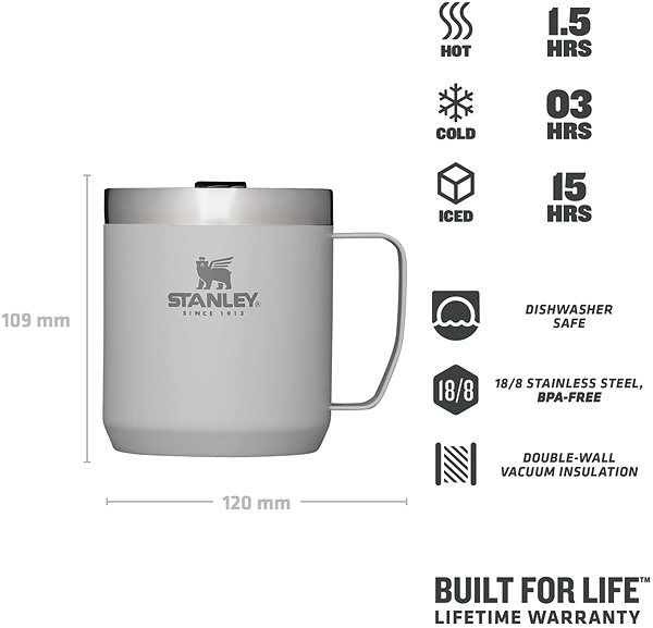 Thermal Mug Stanley Camp mug 350 ml Ash grey ...