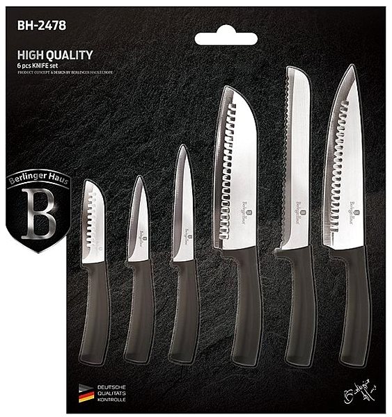 Sada nožov BERLINGERHAUS Sada nožov nerez 6 ks Black Silver Collection ...
