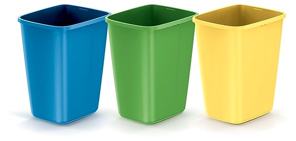 Rubbish Bin Prosperplast Waste bin COMPACTA Q SORT set, volume 3×12 l ...