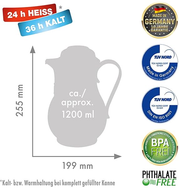 Thermos ROTPUNKT Thermos 830 1,2 l midnight blue ...