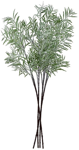 Umelý kvet BerryHome Vetva zelená s inovaťou 70 cm, sada 4 ks ...