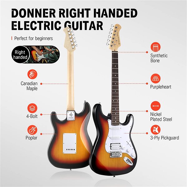 Elektromos gitár Donner DST-100 ...
