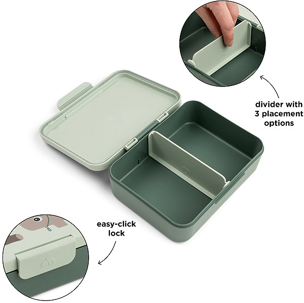 Lunch Box Done by Deer Tiny Trails Lunch Box with Divider, Green ...