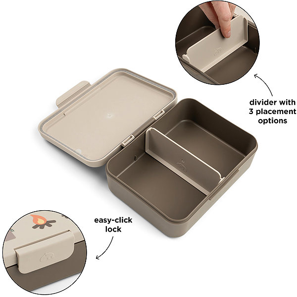 Lunch Box Done by Deer Snack Box with Divider – Tiny Trails, Sand ...