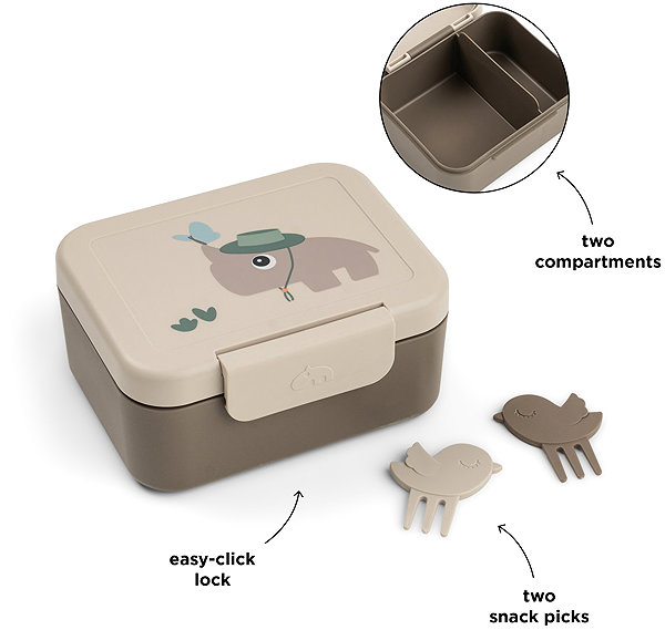Lunch Box Done by Deer Small snack box with skewers – Tiny Trails, sand ...