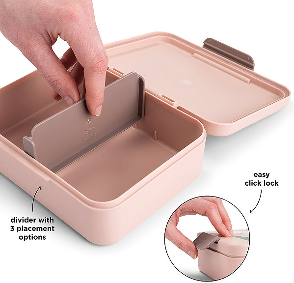 Lunch Box Done by Deer Tiny Farm Lunch Box with Divider, Pink ...