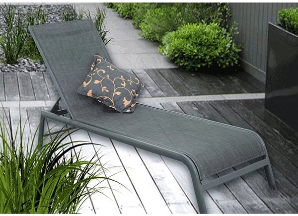 Záhradné lehátko Doppler záhradné hliníkové ležadlo VENEDIG sivé Lifestyle