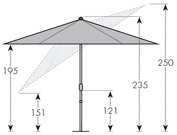 Napernyő DOPPLER Active napernyő 210 cm terrakotta ...