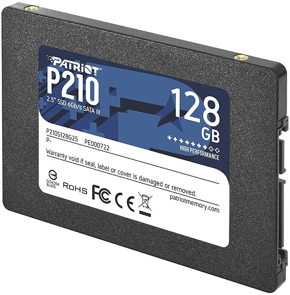 SSD meghajtó Patriot P210 128GB Képernyő