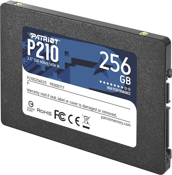 SSD Patriot P210 256GB Screen